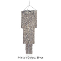 6 Pack Bulk 3-Tier (1-Ply)Shimmering Party Chandelier - silver
