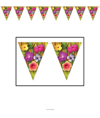 12 Pack Bulk Luau Pennant Banner