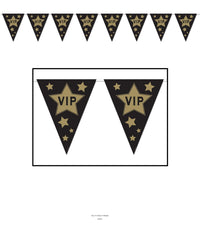 12 Pack Bulk VIP Party Pennant Banner
