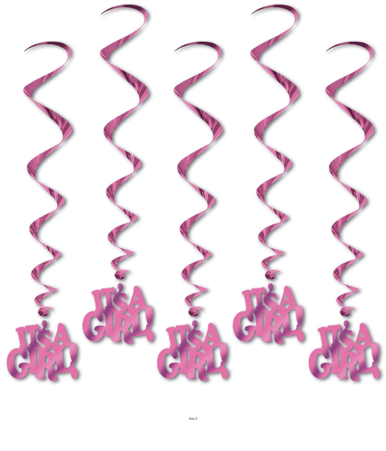 30 Piece Bulk It's A Girl! Whirls