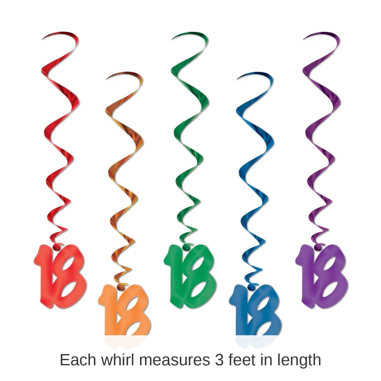 30 Piece Bulk 18th Birthday Party Whirls