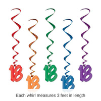 30 Piece Bulk 18th Birthday Party Whirls