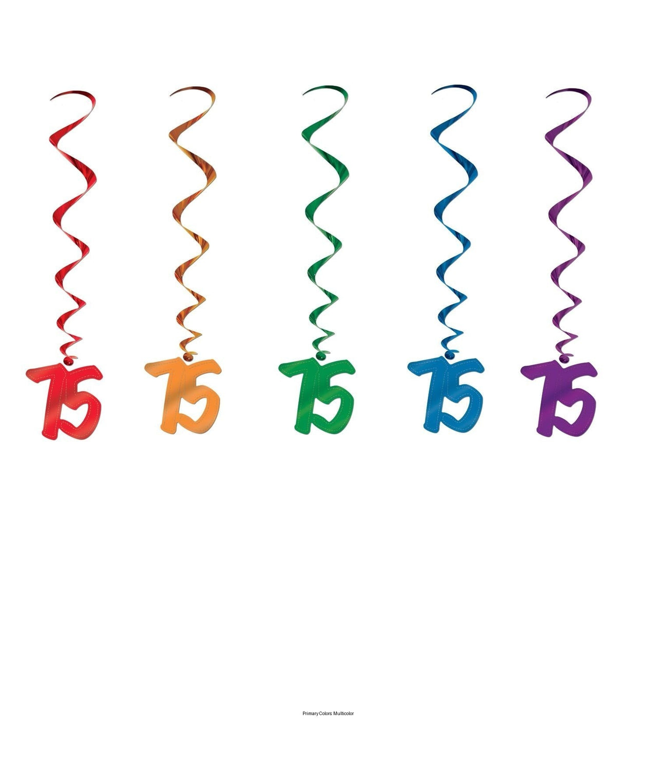 30 Piece Bulk 75th Birthday Party Whirls