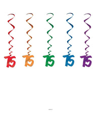30 Piece Bulk 75th Birthday Party Whirls