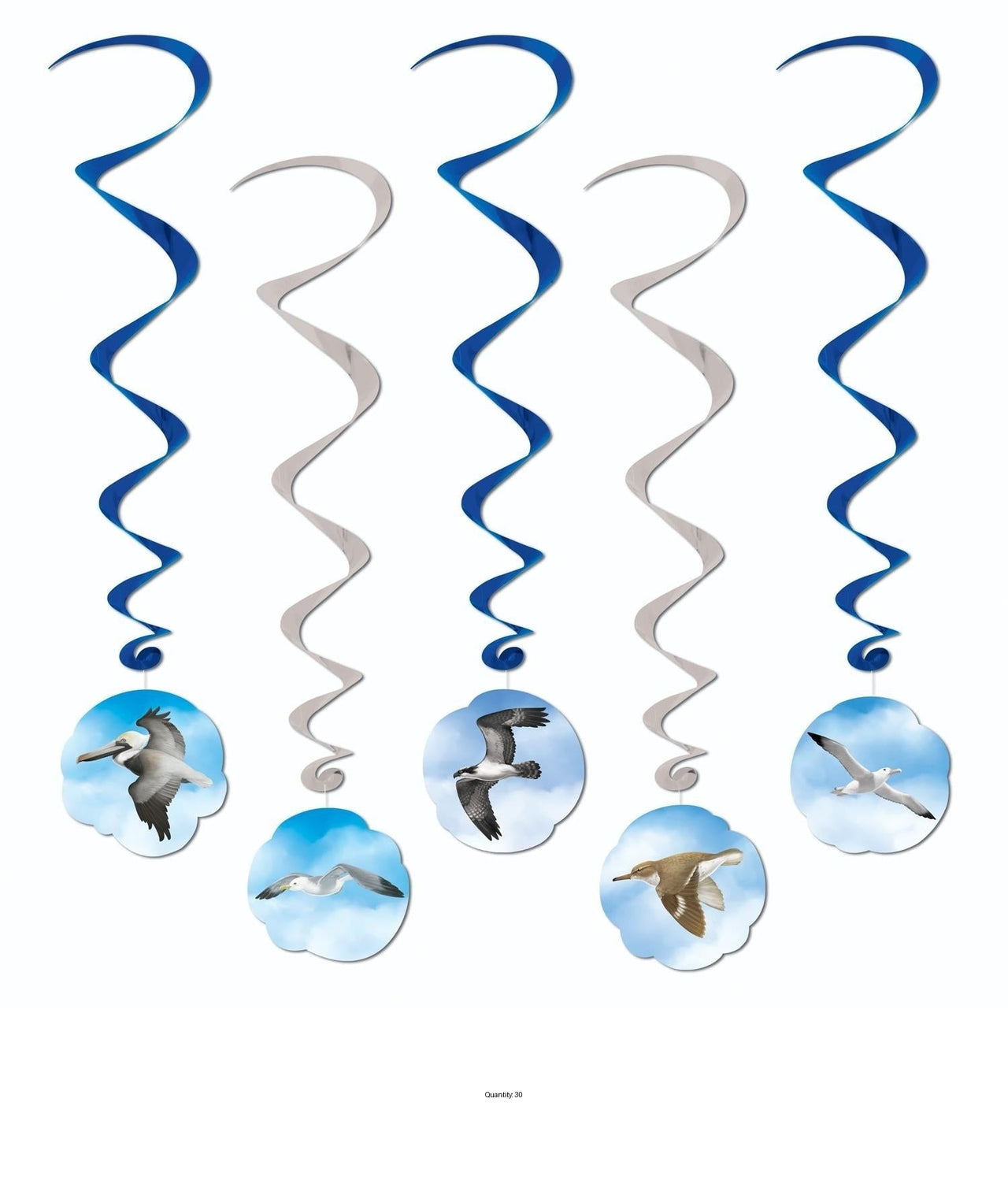 30 Piece Bulk Ocean Bird Party Whirls