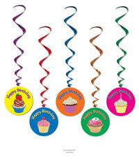 30 Piece Bulk Cupcake Happy Birthday Party Whirls