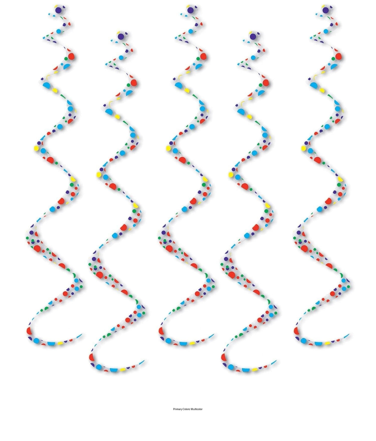 30 Piece Bulk Printed Polka Dots Twirly Whirlys