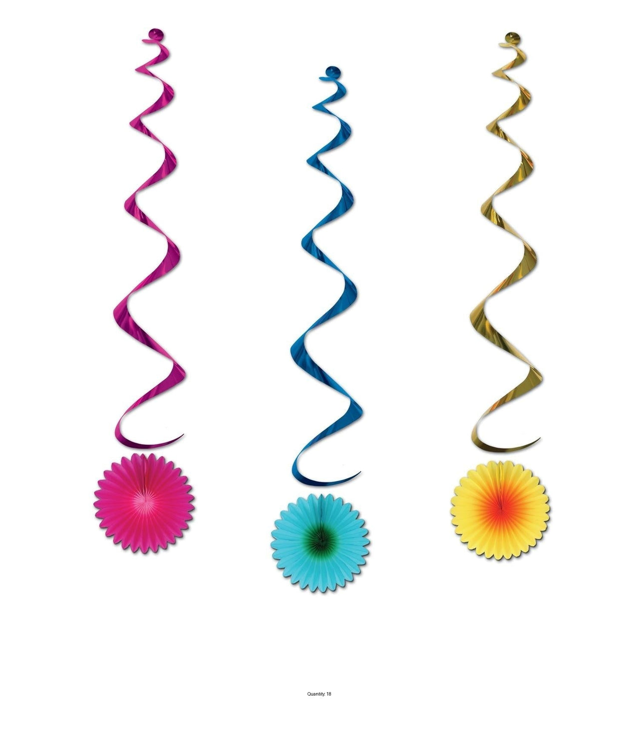 18 Piece Bulk Tissue Flower Party Whirls
