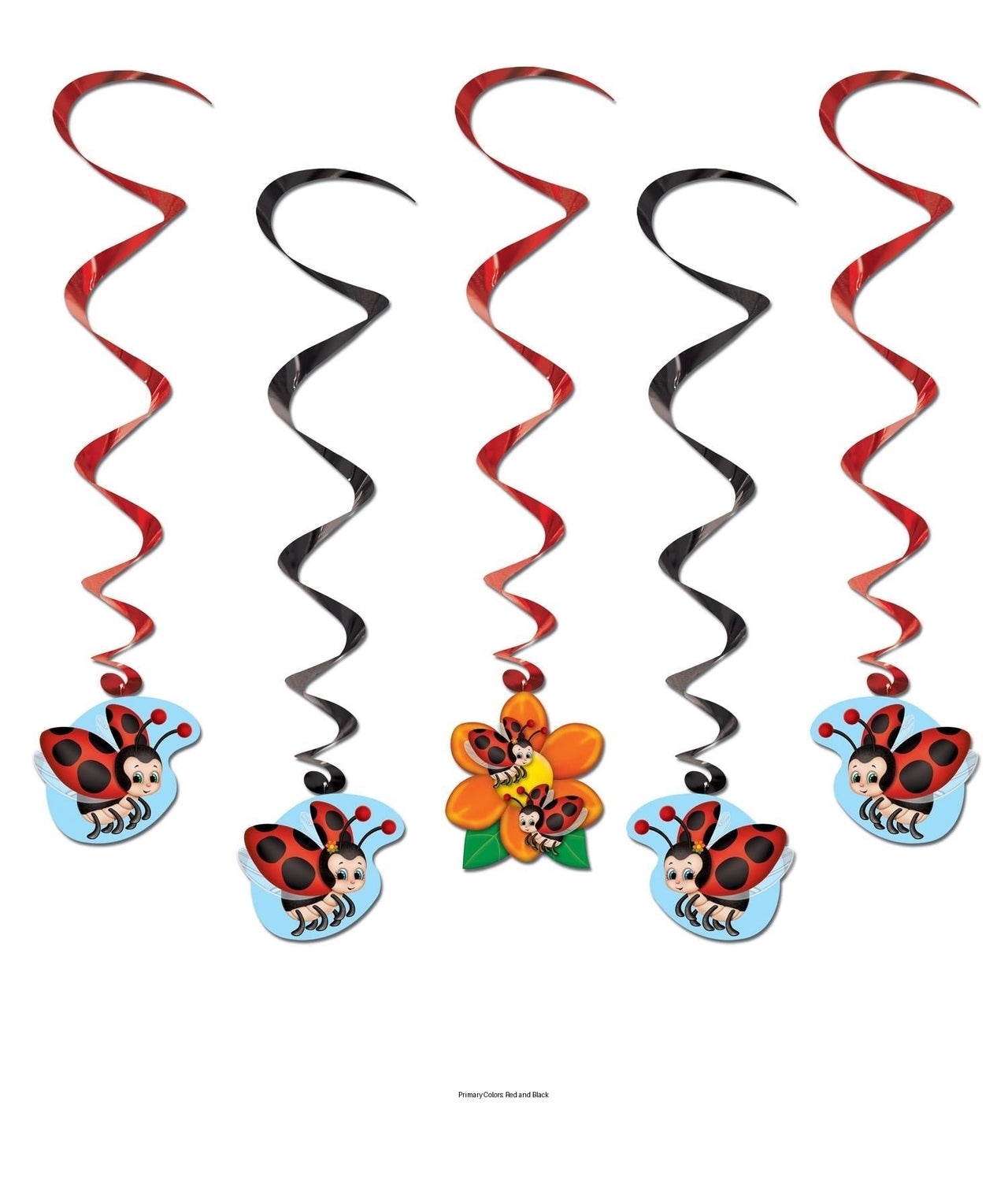 30 Piece Bulk Ladybug Party Whirls