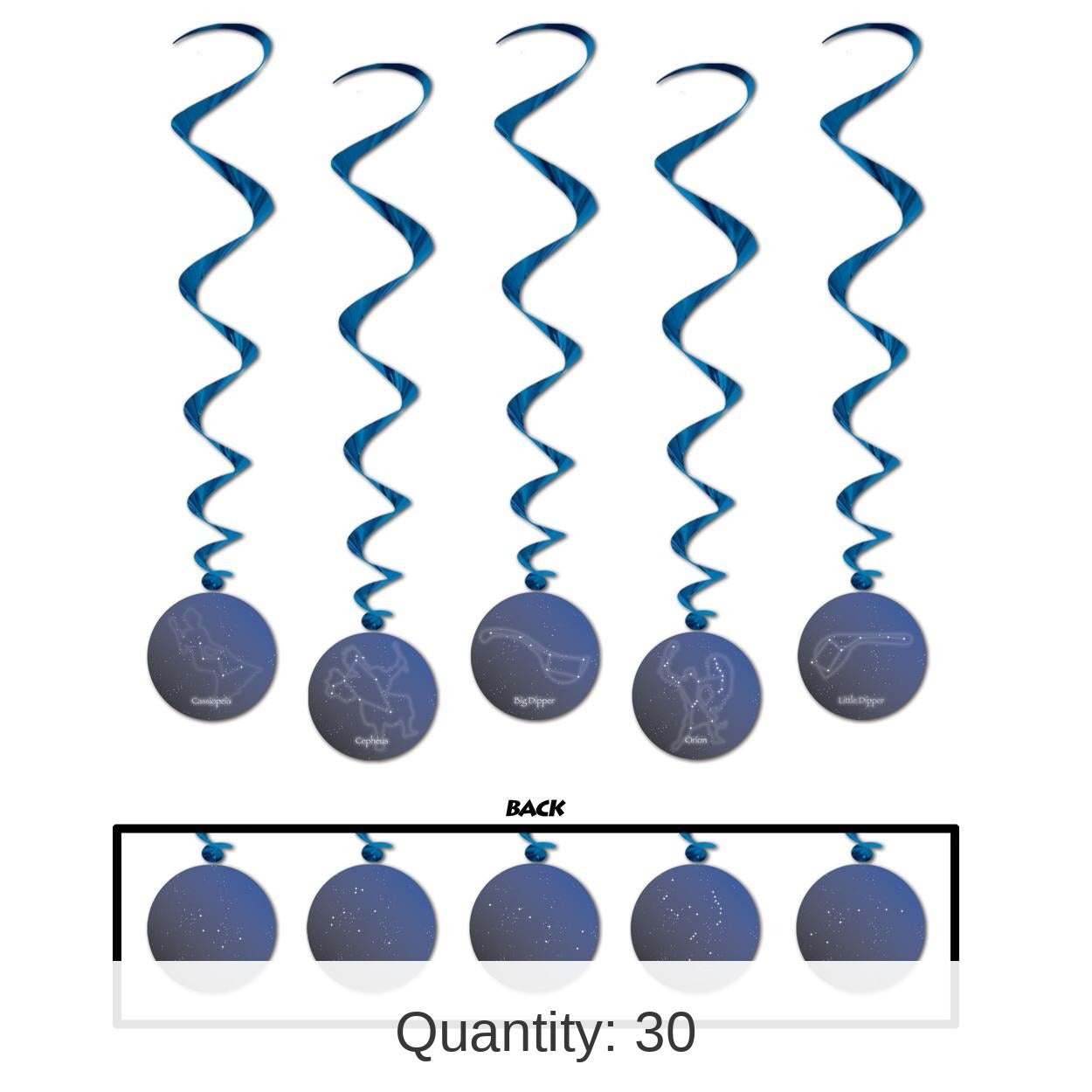 30 Piece Bulk Constellation Party Whirls