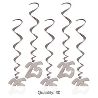 30 Piece Bulk 25th Anniversary Whirls