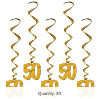 30 Piece Bulk 50th Anniversary Whirls