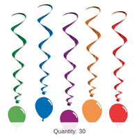 30 Piece Bulk Balloon Whirls