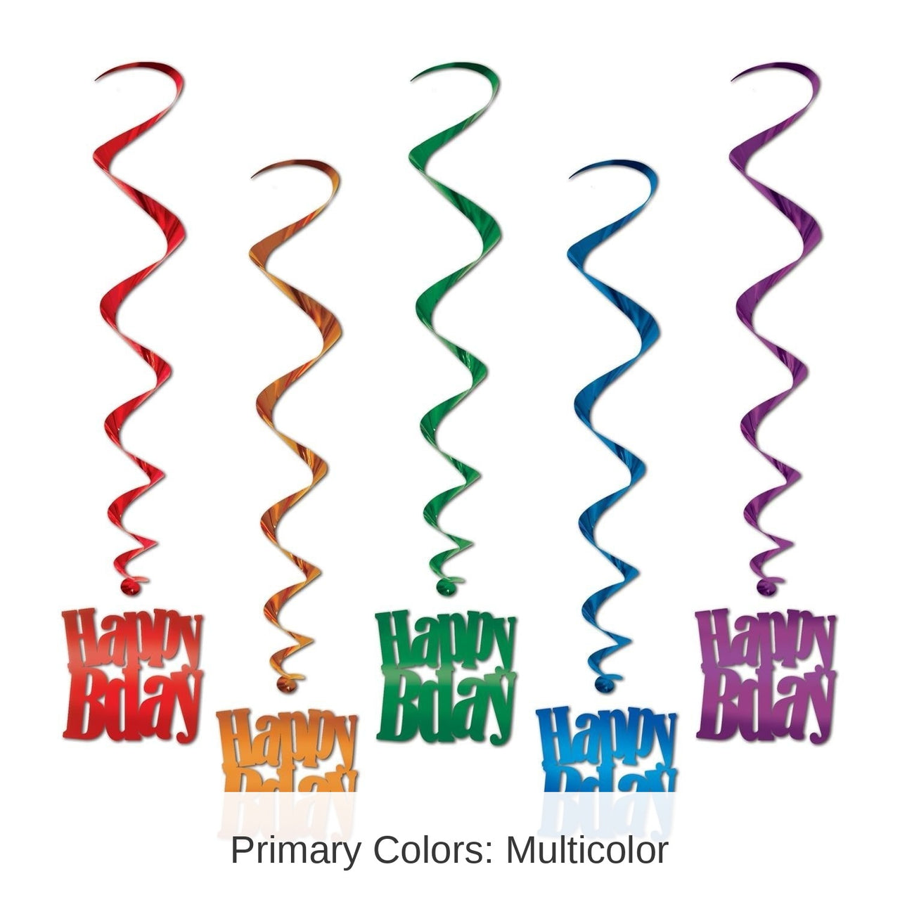 30 Piece Bulk Happy Birthday Party Whirls