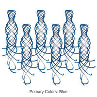36 Piece Bulk Shimmering Party Whirls blue