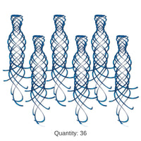 36 Piece Bulk Shimmering Party Whirls blue