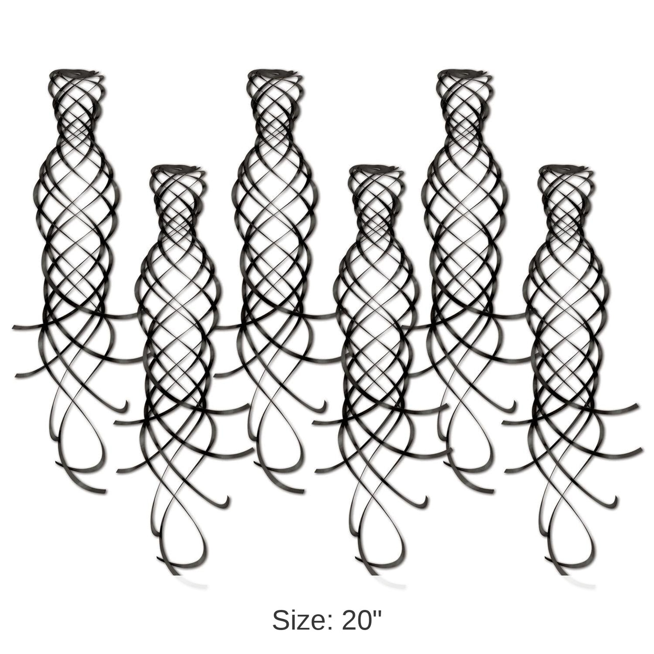 36 Piece Bulk Shimmering Party Whirls black