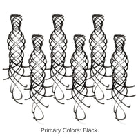 36 Piece Bulk Shimmering Party Whirls black