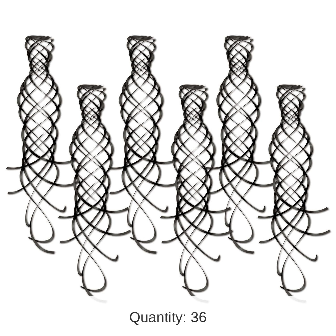 36 Piece Bulk Shimmering Party Whirls black