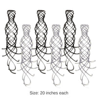 36 Piece Bulk Shimmering Whirls Asst Party black/silver