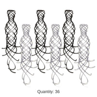 36 Piece Bulk Shimmering Whirls Asst Party black/silver