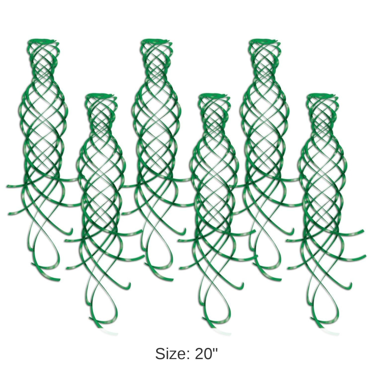 36 Piece Bulk Shimmering Party Whirls green