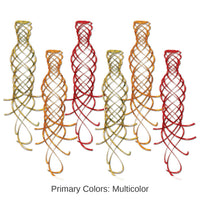 36 Piece Bulk Shimmering Party Whirls Asst gold - orange - red