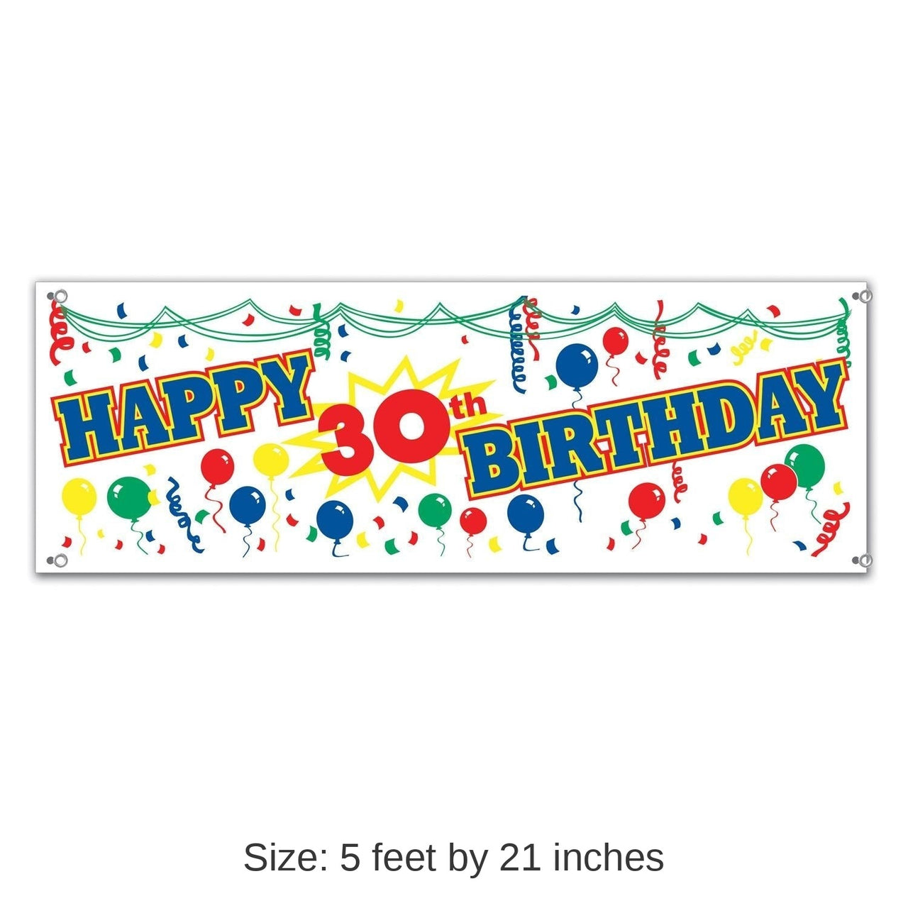 12 Pack Bulk Happy 30th Birthday Party Sign Banner