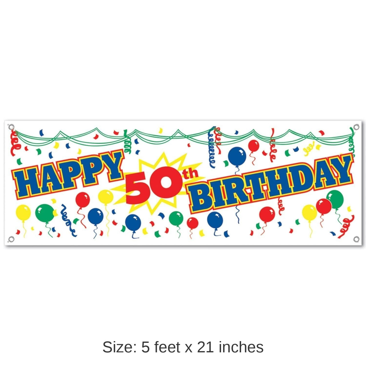 12 Pack Bulk Happy 50th Birthday Party Sign Banner