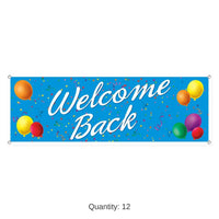 12 Pack Bulk Welcome Back Party Sign Banner