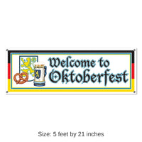 12 Pack Bulk Welcome To Oktoberfest Sign Banner