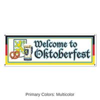 12 Pack Bulk Welcome To Oktoberfest Sign Banner