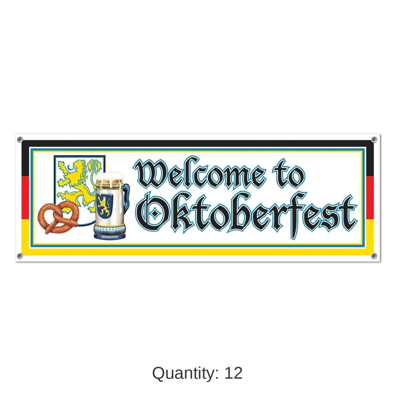 12 Pack Bulk Welcome To Oktoberfest Sign Banner