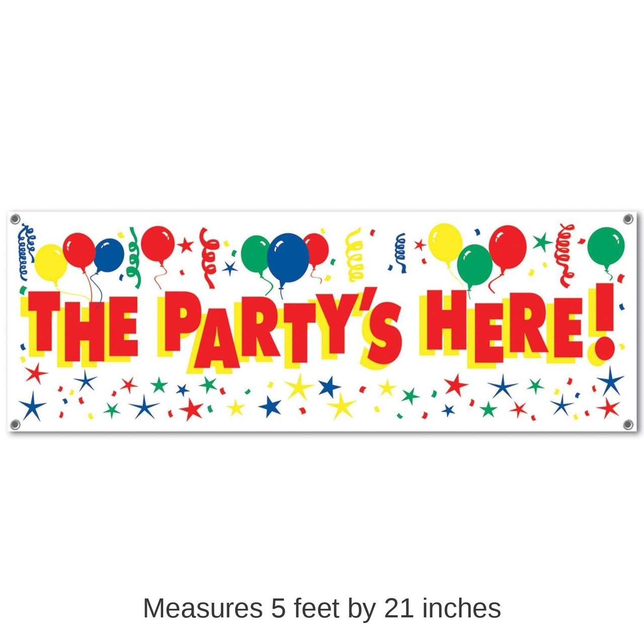 12 Pack Bulk The Party's Here! Party Sign Banner