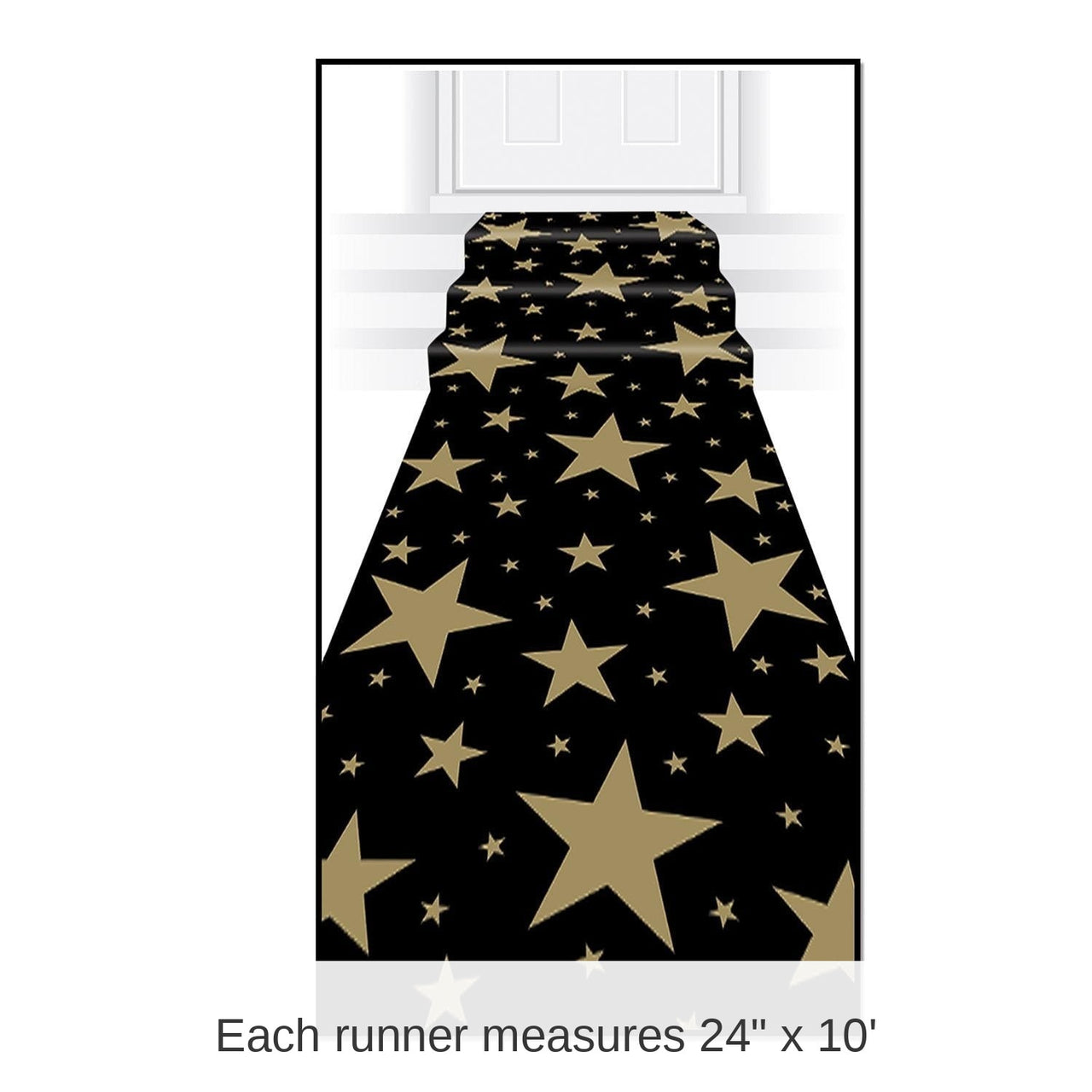 6 Pack Bulk Gold Star Party Runner