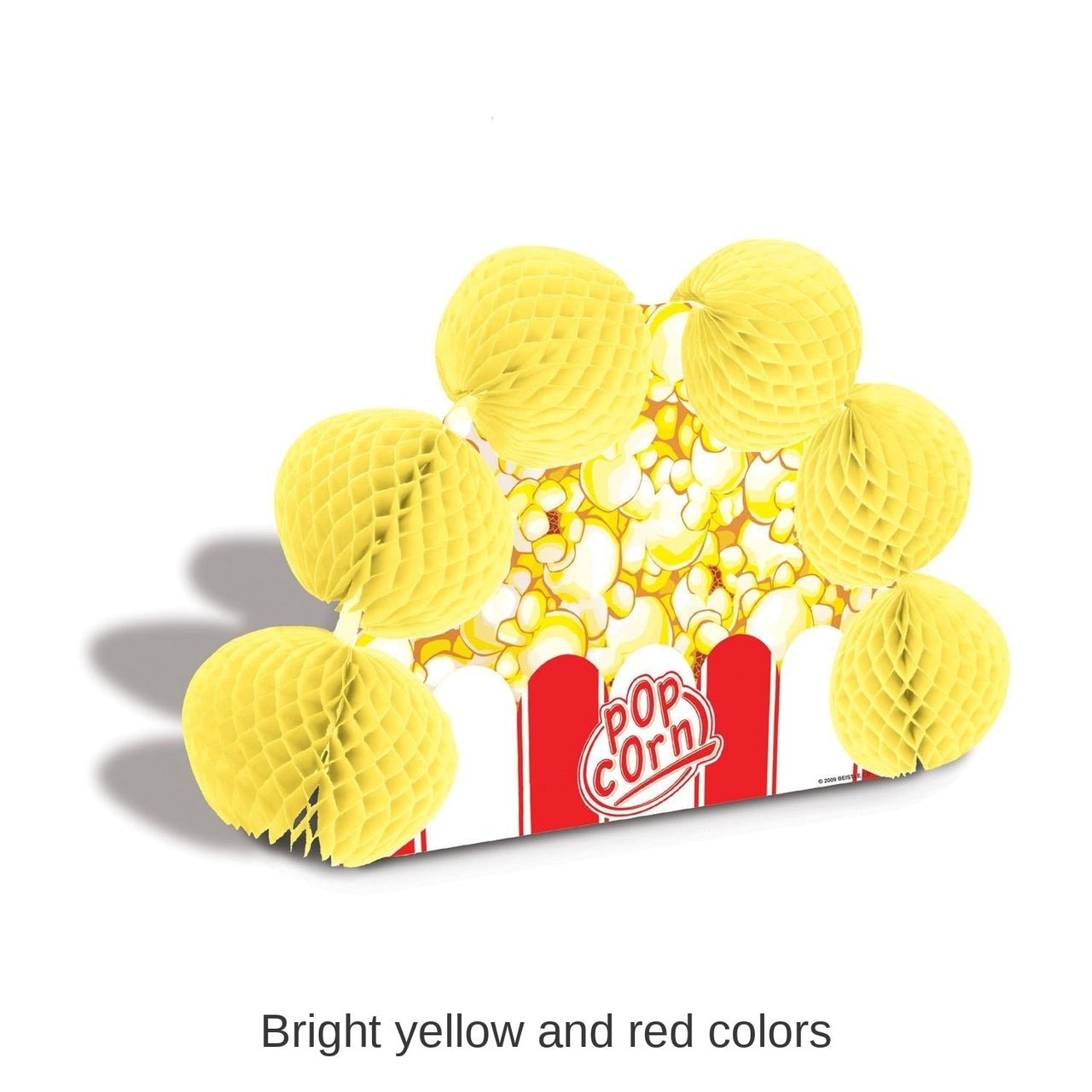 12 Pack Beistle Popcorn 2-Sided Party Centerpiece