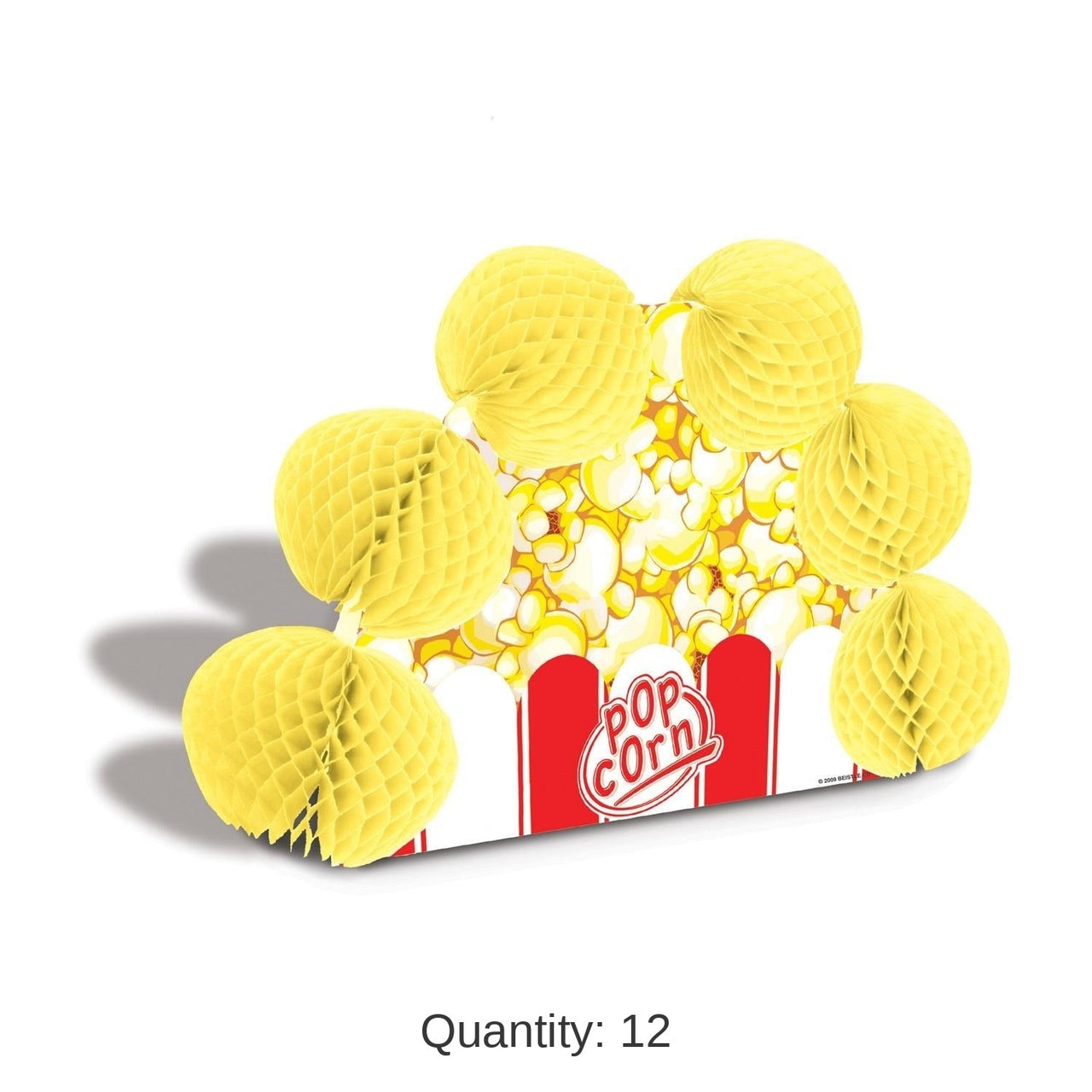 12 Pack Beistle Popcorn 2-Sided Party Centerpiece