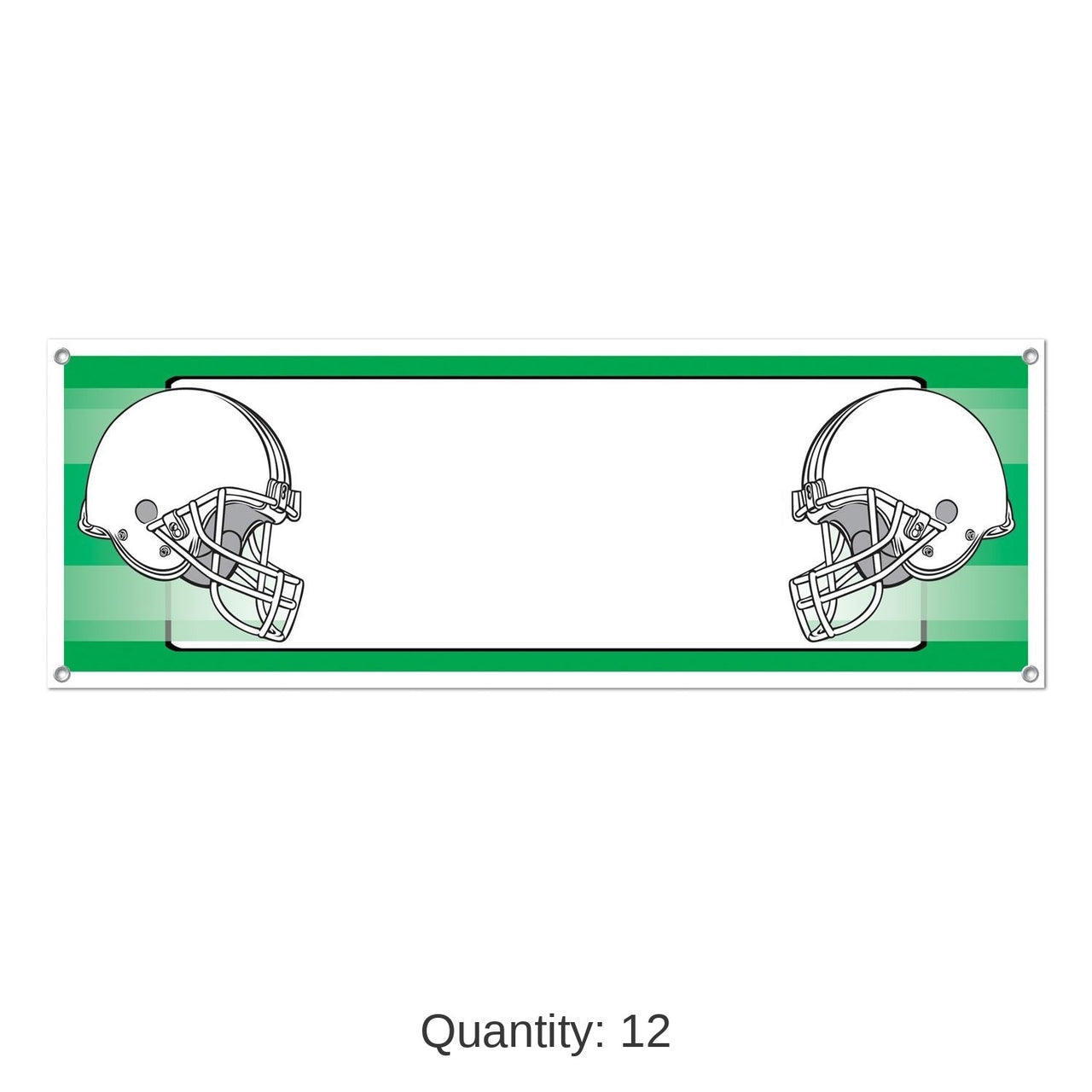 12 Pack Bulk Opposing Helmets Party Sign Banner