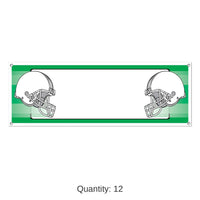 12 Pack Bulk Opposing Helmets Party Sign Banner