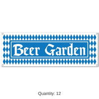 12 Pack Bulk Oktoberfest Beer Garden Sign Banner