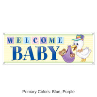 12 Pack Bulk Welcome Baby Sign Banner
