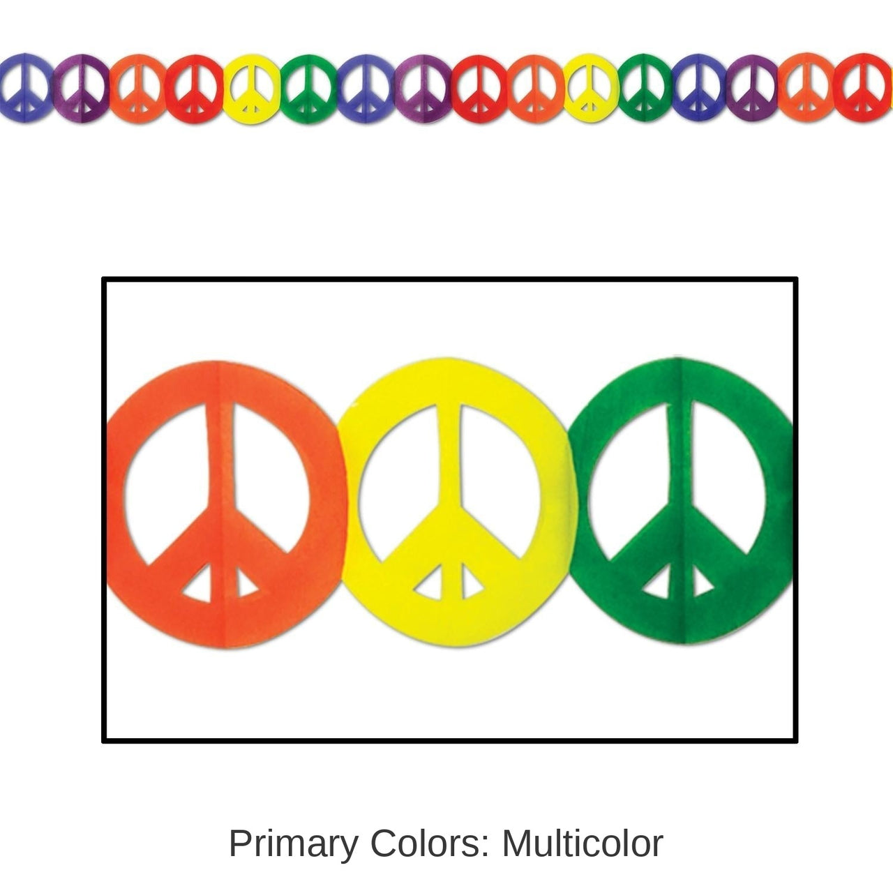 12 Pack Bulk Peace Sign Party Garland