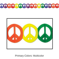 12 Pack Bulk Peace Sign Party Garland