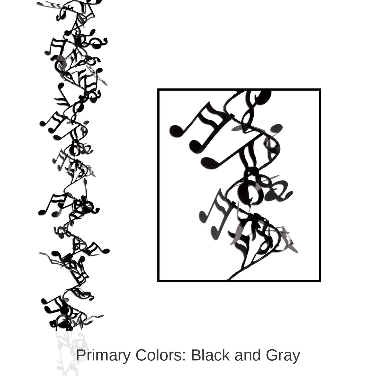 12 Pack Bulk Gleam 'N Flex Musical Notes Party Garland