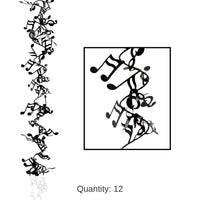 12 Pack Bulk Gleam 'N Flex Musical Notes Party Garland