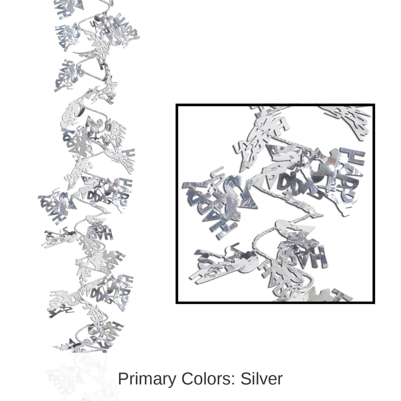 12 Pack Bulk Gleam 'N Flex Happy 25th Anniversary Garland