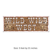 12 Pack Bulk Wild Wild West Party Sign Banner