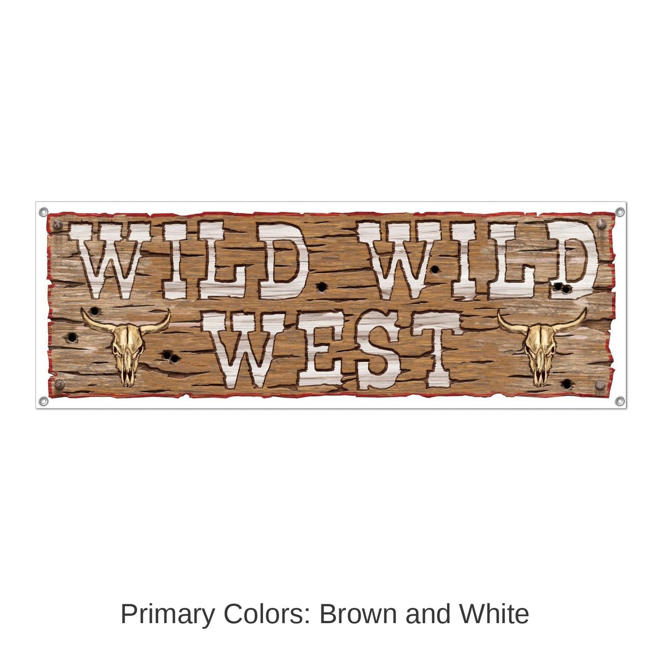12 Pack Bulk Wild Wild West Party Sign Banner