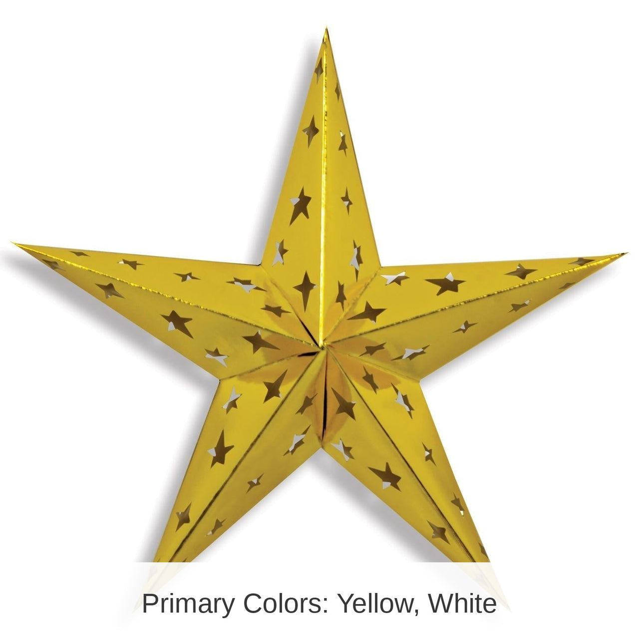 12 Pack Bulk 24 Inch Dimensional Foil Party Star - gold