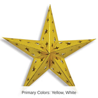 12 Pack Bulk 24 Inch Dimensional Foil Party Star - gold
